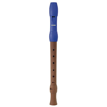 HOHNER C-Sopran, 2 delar, Träkropp, Plastmunstycke blått, Barockgrepp, sc, c