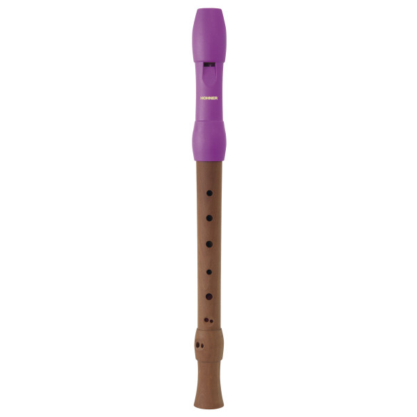 HOHNER C-Sopran, 2 Delar, Träkropp, Plastmunstycke i rosa färg, Barockgrepp, sc, c - 2