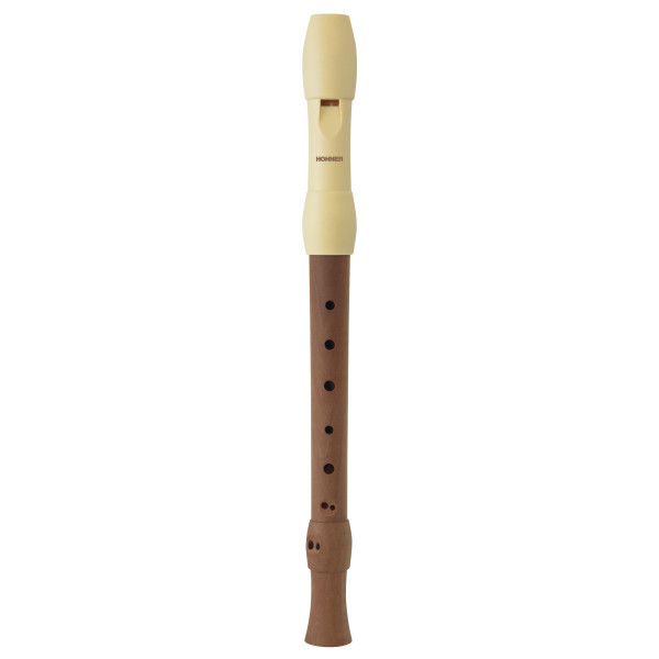 HOHNER C-Sopran, 3 delar, Träkrpop, Plastmunstycke i vitt,  Barockgrepp, sc, c