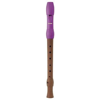 HOHNER C-Sopran, 3 Delar, Träkropp, Plastmunstycke i rosa färg, Barockgrepp, sc, c