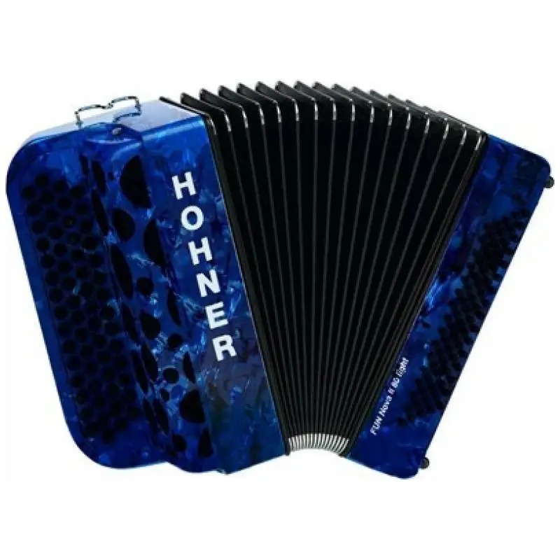 HOHNER Fun Nova II 80 light, dark blue pearloid celluloid, B-stepped