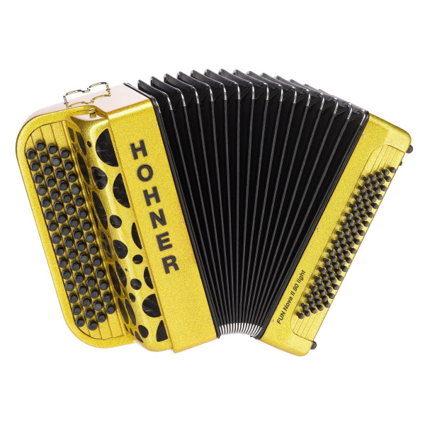 HOHNER Fun Nova II 80 light, Guldglitter, C-stepped