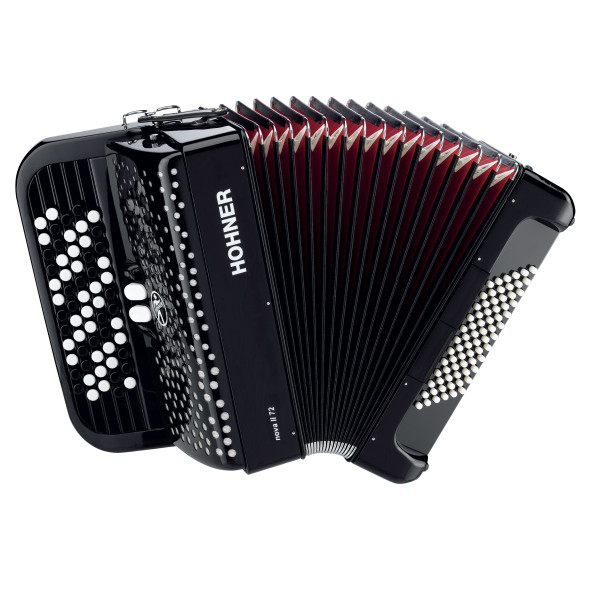 HOHNER NOVA II 72, Svart, C-stepped