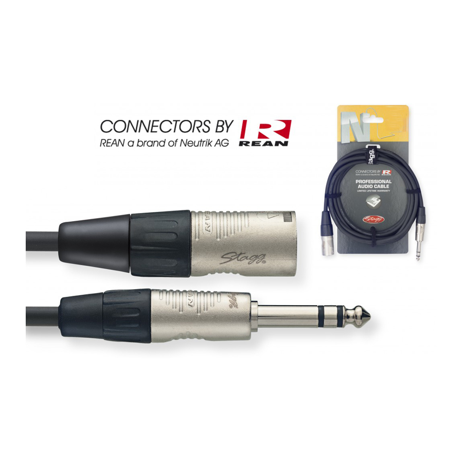 Stagg NAC3PSXMR TRS till XLR, 3M