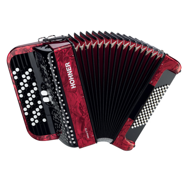 HOHNER NOVA II 72, Röd, B-stepped