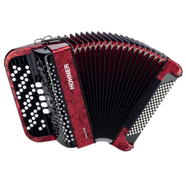 HOHNER Nova III 96 Röd, B-stepped