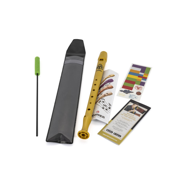 HOHNER THE MAGIC FLUTE C-Soprano, 1 del, plast, tyskt grepp, pb, guld  - 3