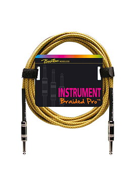 Boston Braided Pro Instrument Cable Yellow 3m