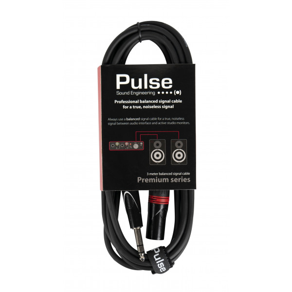 Pulse Balanced Signal Cable 3 m 1/4Stereo Jack-XLRM