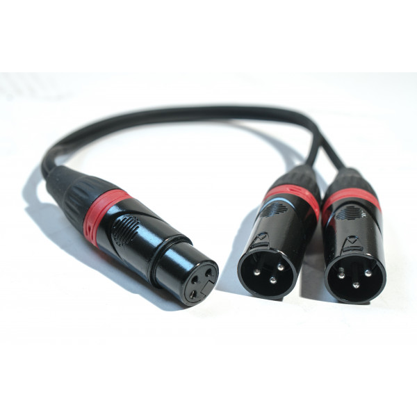 Pulse Split Cable XLRF -2xXLRM 30cm