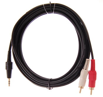 HiEnd Minitele (stereo) till 2 x RCA, 3 meter