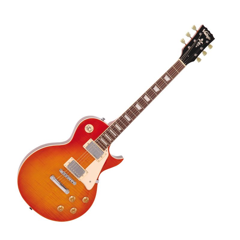 Vintage V100 Flame Honey Burst
