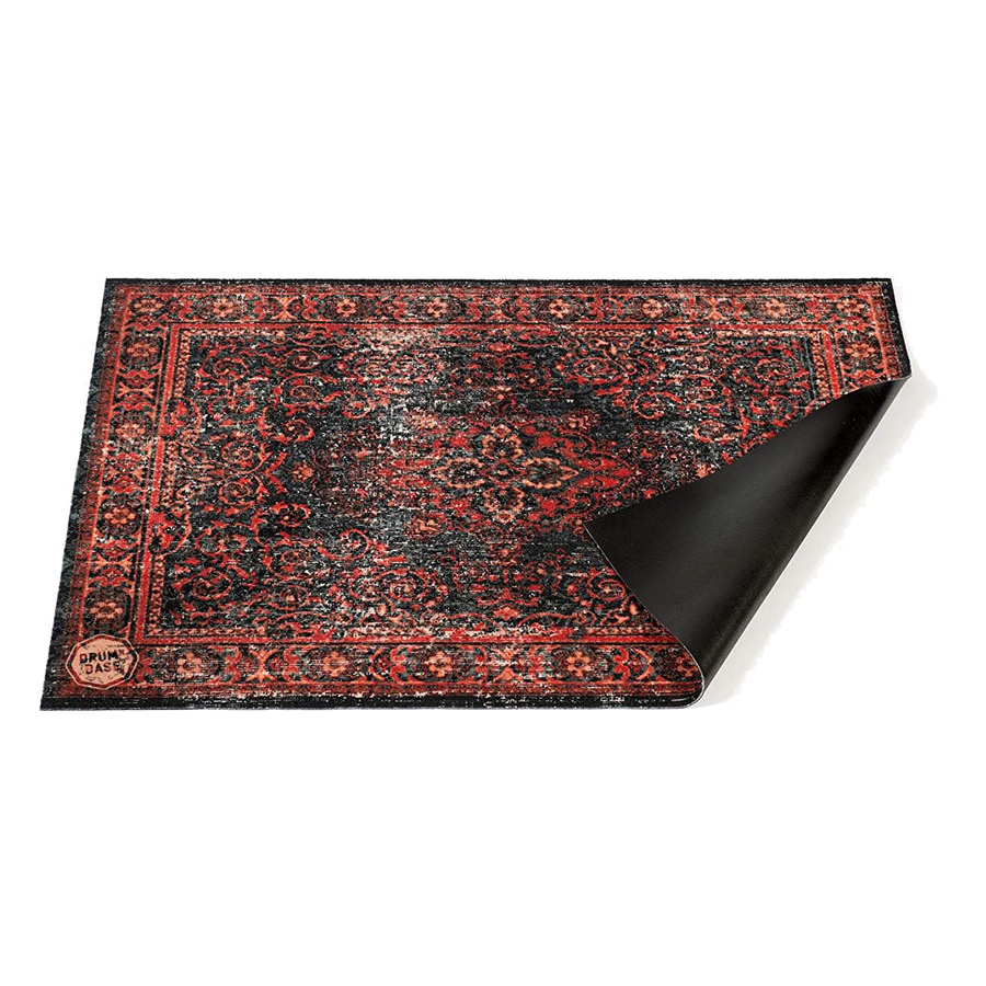 DRUMnBase Persian Stage Mat Black Red 185 x 160cm - 2