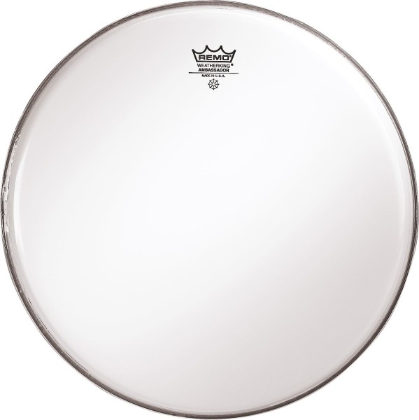 Remo Ambassador Bass Smooth White 30"