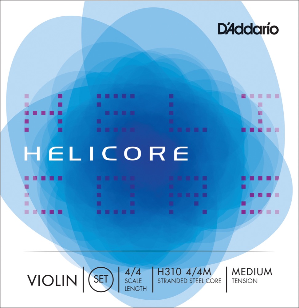 D'Addario H310 4/4M Helicore violin set.