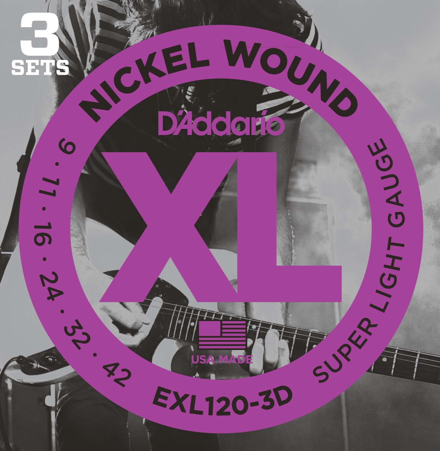 D'Addario EXL120 3-Pack - 2