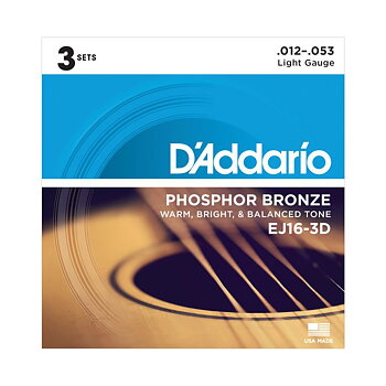 D'Addario EJ16 3-Pack