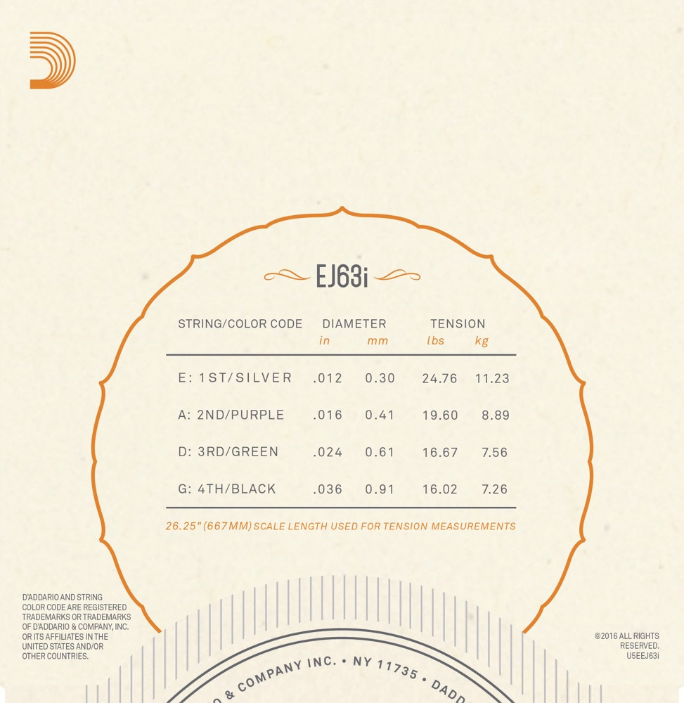 D'Addario EJ63i Tenor Banjo - 4