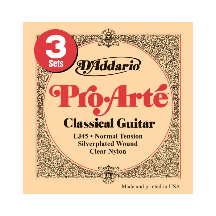 D'Addario Pro Arté EJ45 3-Pack