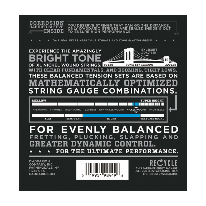 D'Addario EXL160BT - 2