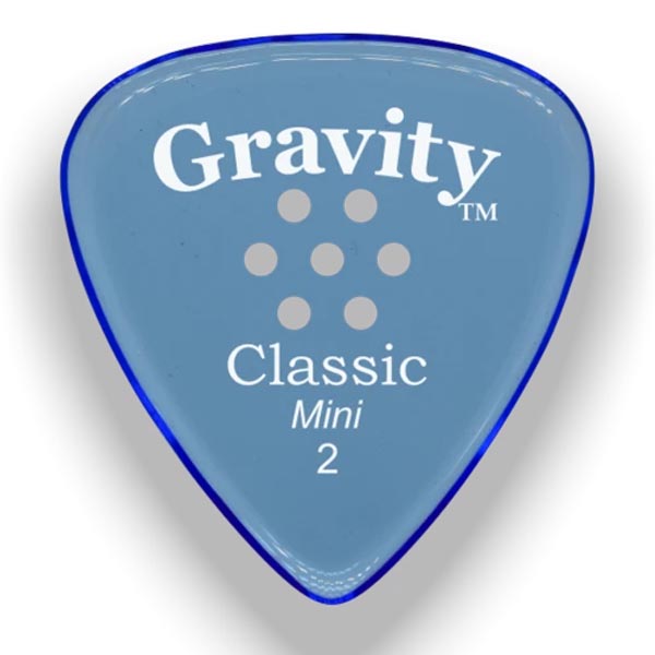 Gravity Picks GCLM2PM Classics Mini Jazz 2.0 mm Polished w Multi-Grip Hole