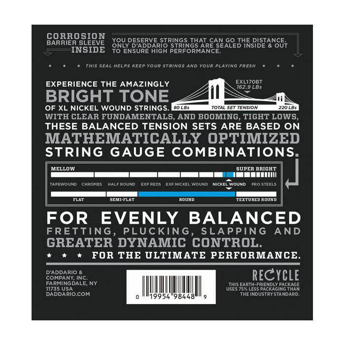 D'Addario EXL170BT - 2