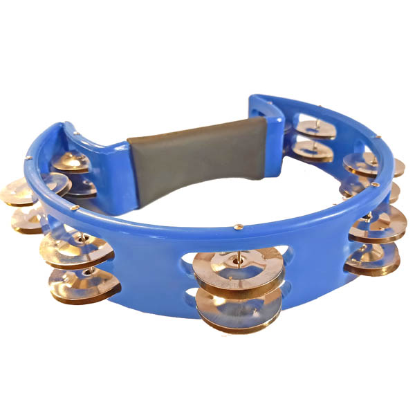 Planet Music DP900 Halfmoon Tambourine Double Row - Blue