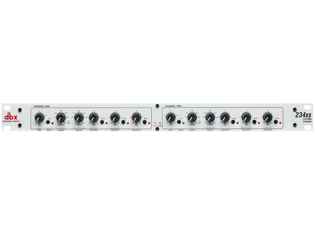DBX 234xs | 3-vägs stereo/ 4-vägs mono delningsfilter med XLR