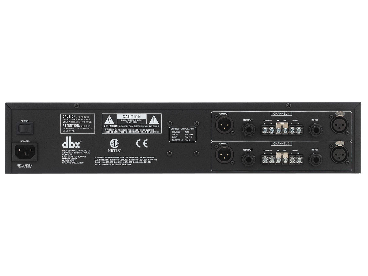 DBX 1215 | Double 15-band graphic equalizer - 2