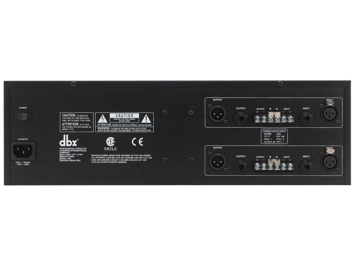 DBX 1231 | Dubbel 31-bands grafisk equalizer - 2