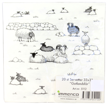 Servett "Lamm vid stentun" 20-pack 
