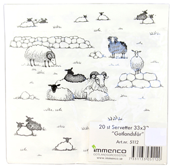 Servett "Lamm vid stentun" 20-pack 