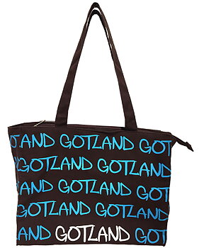 Väska canvas "Gotland" brun/blå 5st/förp 