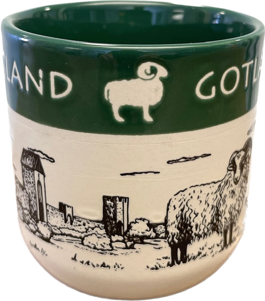 Mugg Gotland grön rustik 12 st/fp - 2