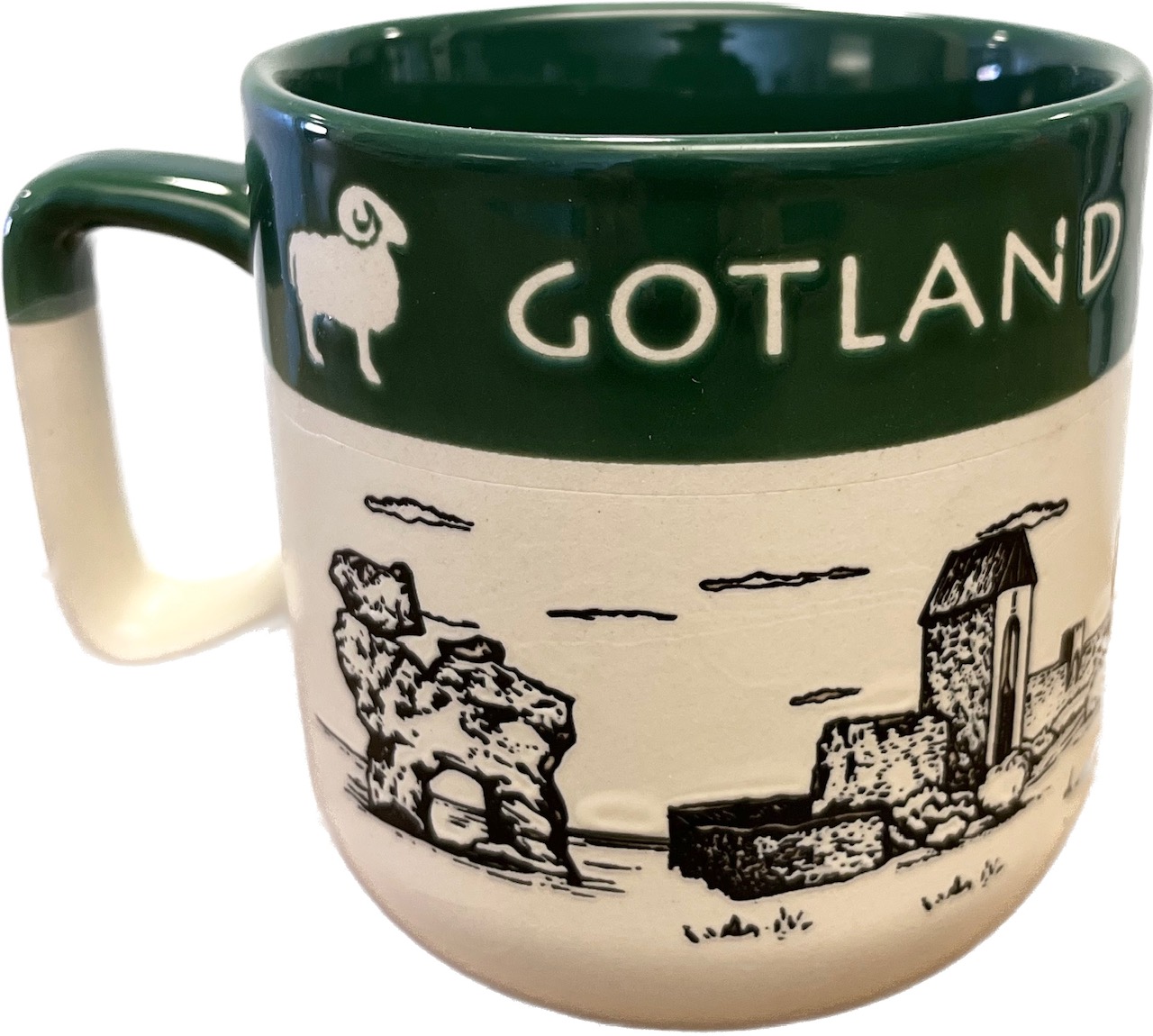 Mugg Gotland grön rustik 12 st/fp