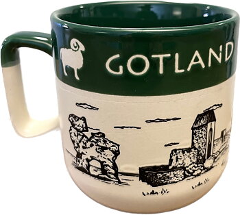 Mugg Gotland grön rustik 12 st/fp