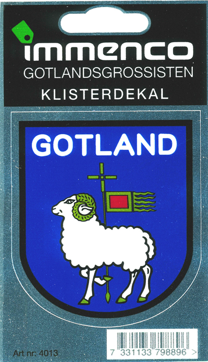 Klisterdekal Gotlandsvapen 25st/fp 