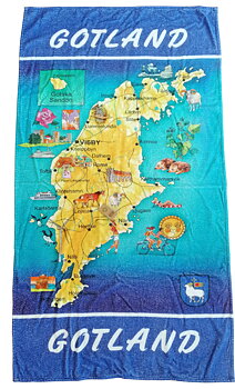Badlakan Gotlandskarta 75x150cm 6st/fp