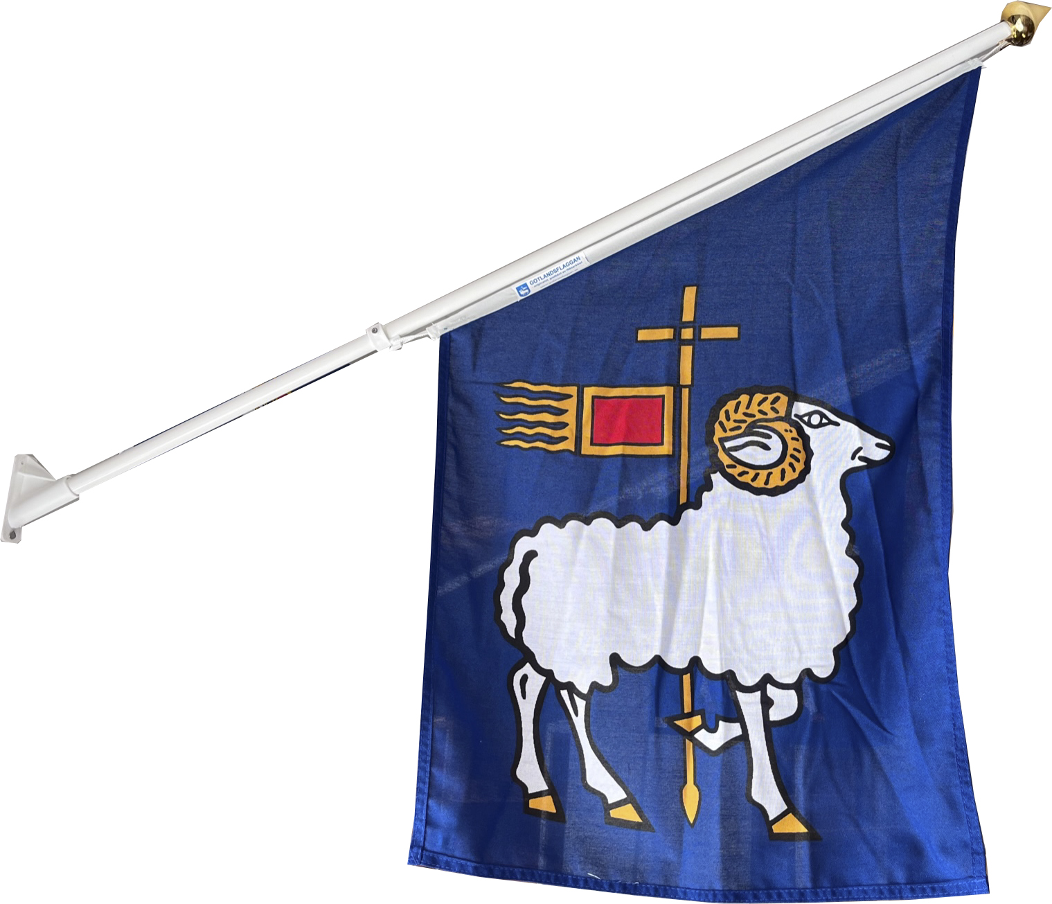 Fasadflagga Lyx med stång och väggfäste