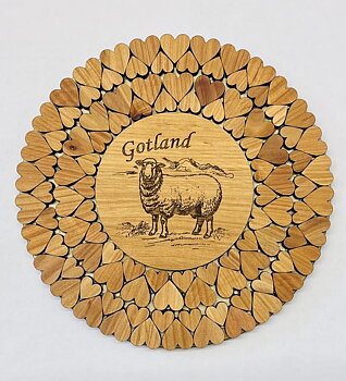 Grytunderlägg trä mosaik 