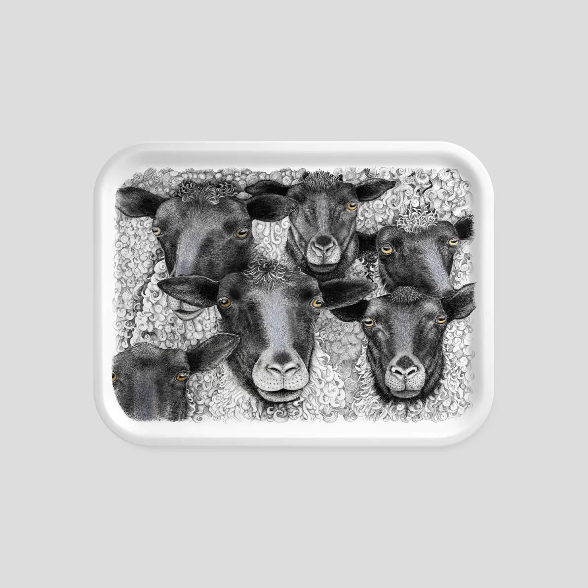 Bricka Liten 20x27cm Lamm 4-Pack