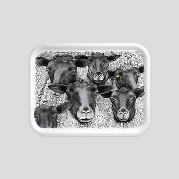 Bricka Liten 20x27cm Lamm 4-Pack