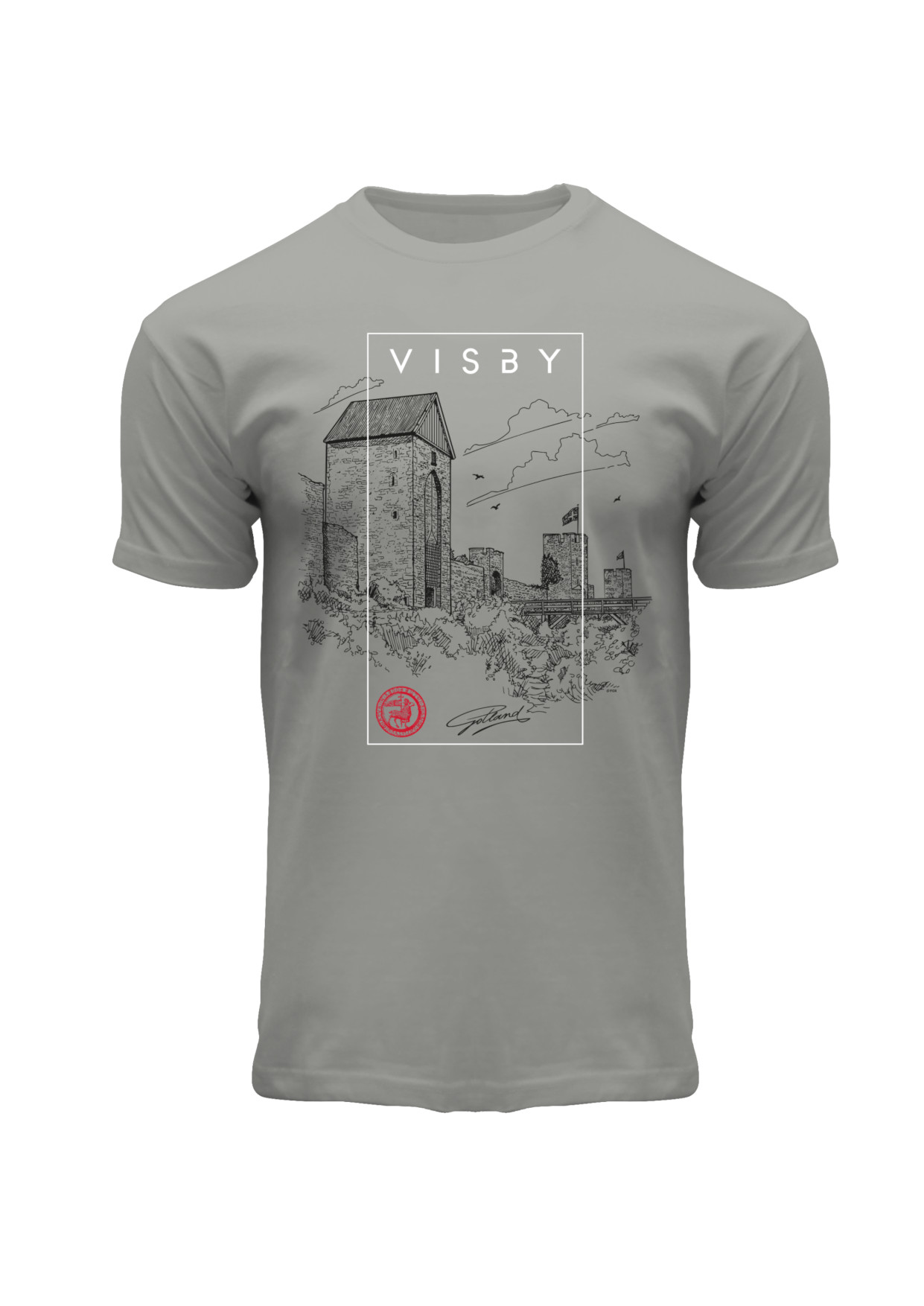 T-shirt Visby Grå Muren X-Large 3st/fp