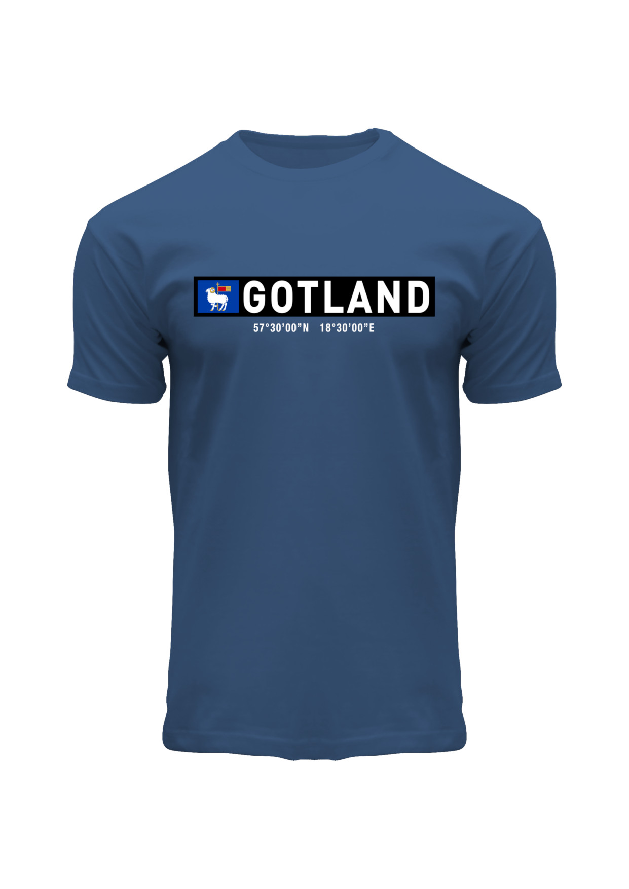 T-shirt Gotland Blå Koordinater XX-Large 3st/fp
