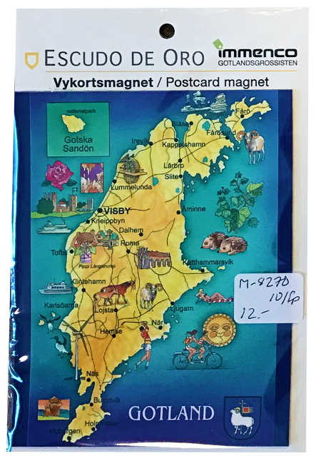 Vykortsmagnet m. Gotlandsmotiv 10st/fp 