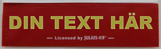  Egen text- Kardborredekaler tilll Julius-K9 sele och halsband - 85