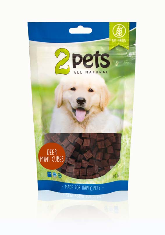 2pets Dogsnack Deer MiniCubes 100g
