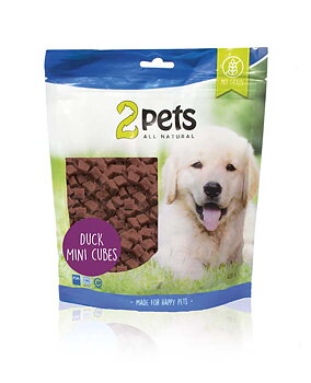 2pets Dogsnack Duck MiniCubes 400g
