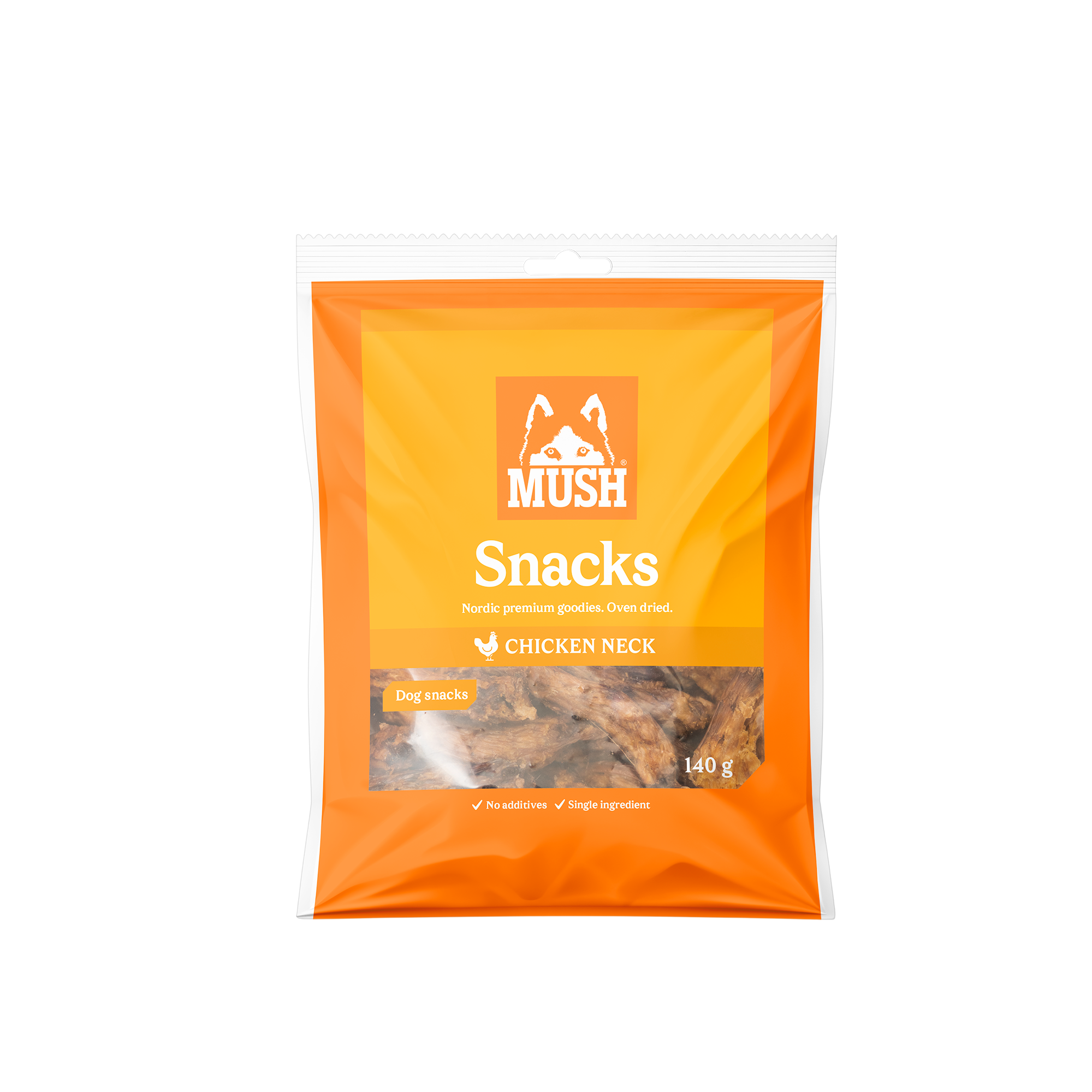 MUSH Snacks Kycklinghals 140 g
