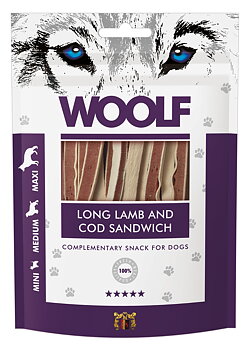 WOOLF Long Lamb and Cod Sandwich 100g – lamm och torsk